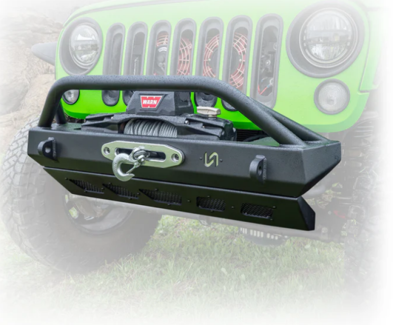 Turn Offroad 2007+ Jeep JK/JL/JT Front Bumper W/Welded Bull Bar & Skid Plate