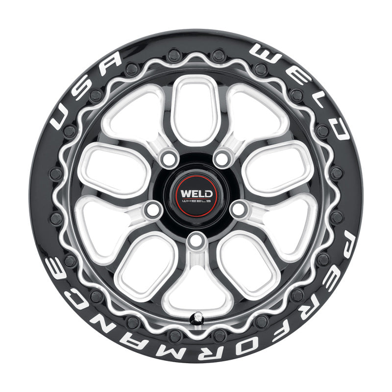 Weld S907 Wheel 15X10 Laguna Beadlock 5X120.7 ET50 BS7.50 Gloss Black MIL Dia 78.1