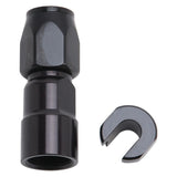 6AN Straight Female SAE Quick-Disconnect x 3/8" Tube Size WIth Black Finish