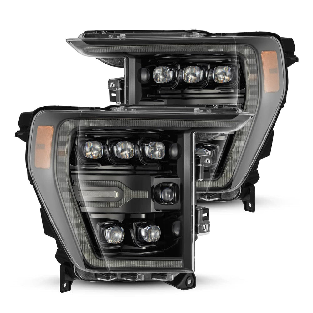 Alpha-Black AlphaRex Nova Series LED Projector Headlights W/Activation Light/Sequential Signal - 21-23 F150