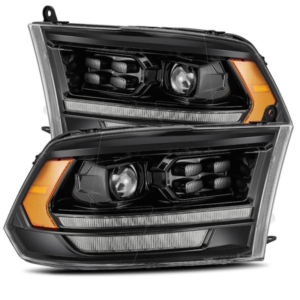 Proj.Headlights 09-18 Ram 1500 Plank Style Black W/Sequential Signal Pro-Series AlphaRex