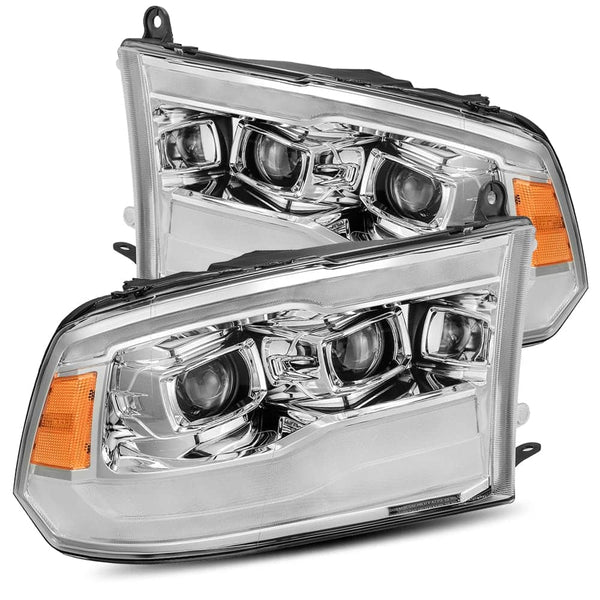 Projector Headlights 09-18 RAM1500 / 10-18 2500/3500 Chrome AlphaRex Pro Series
