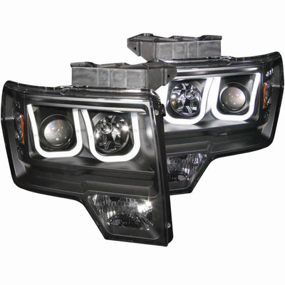 Anzo Black U Bar Style Headlights - 09-14 F150