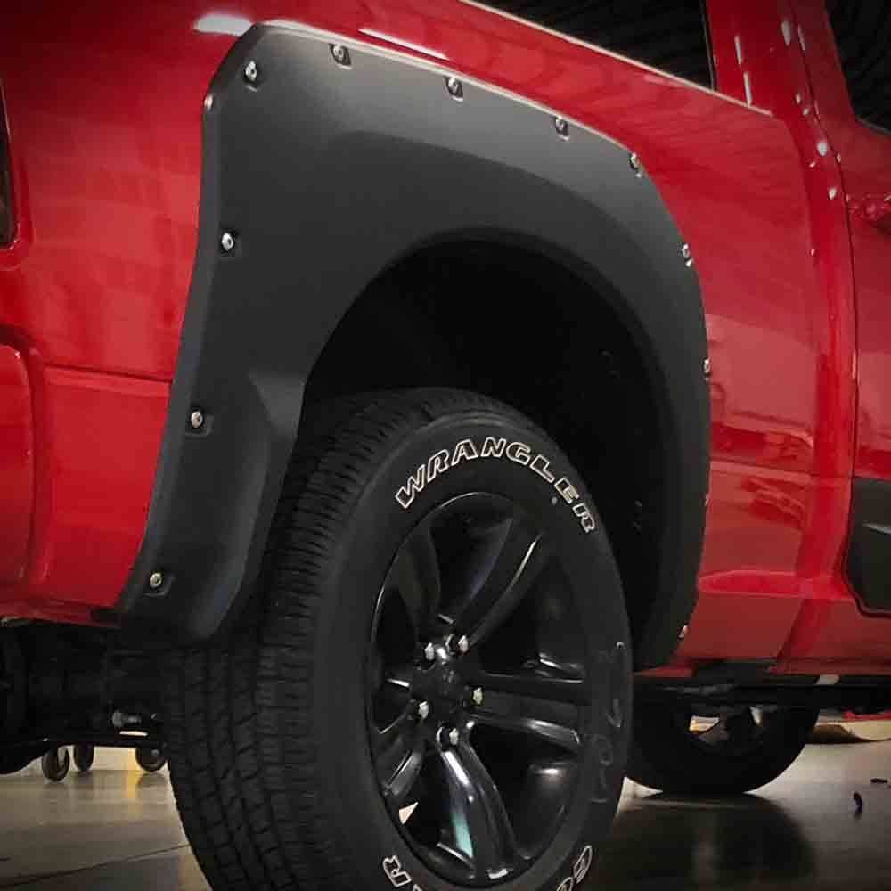 Air Design Satin Black Superbolt Fender Flares - 13-18 Ram 1500