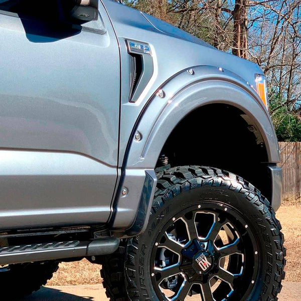 Air Design Satin Black Superbolt Fender Flares (4) 21-26 F150