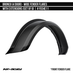 Air Design Wide Fender Flares | 21-26 Bronco 4 Door