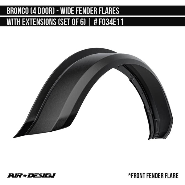 Air Design Wide Fender Flares | 21-26 Bronco 4 Door