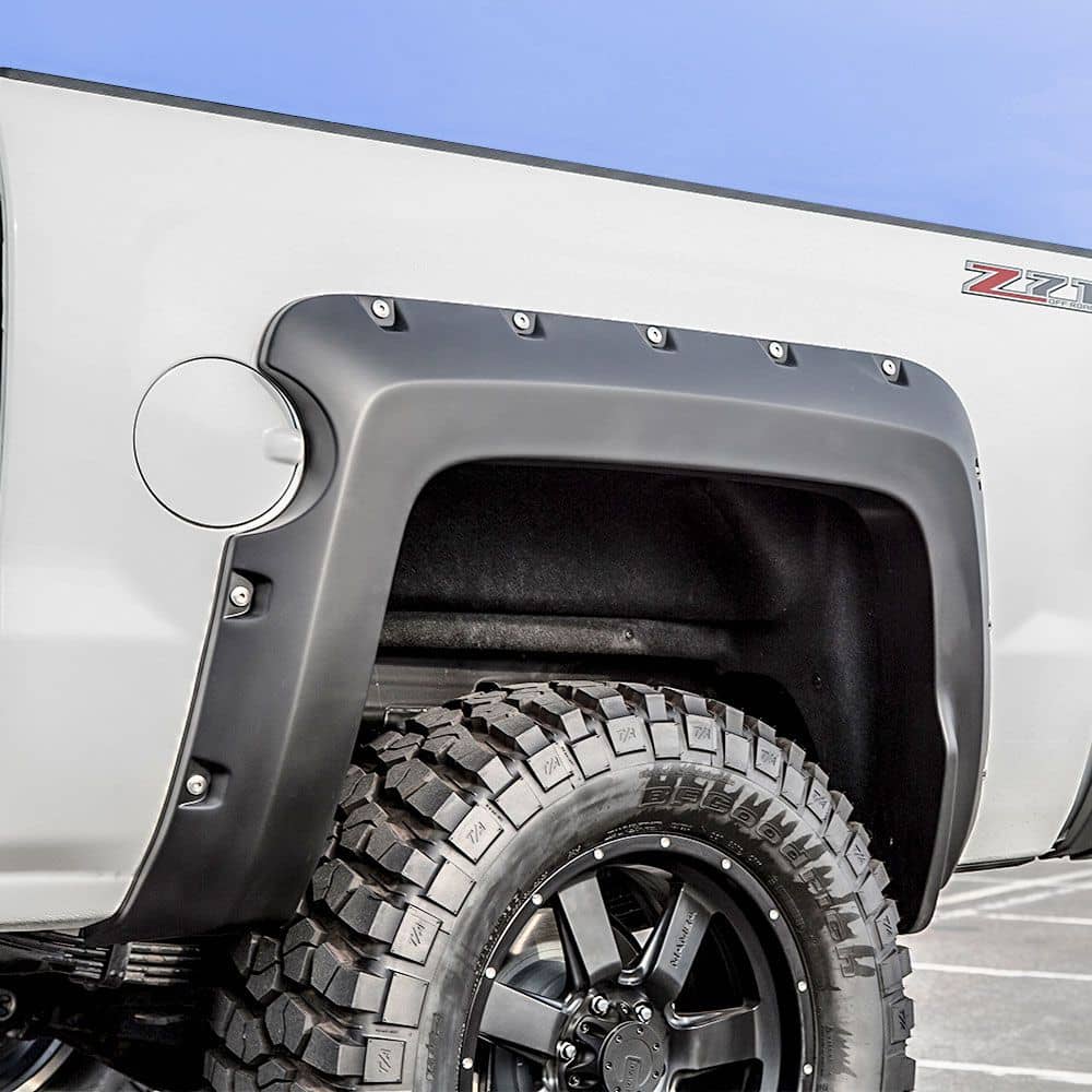 Air Design Superbolt Satin Black Fender Flares 14-18 Silverado 1500 5'8" Box