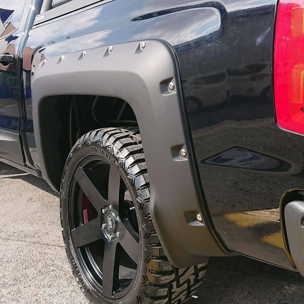 Air Design Superbolt Satin Black Fender Flares - 14-18 Silverado 1500 6.5/8' Box