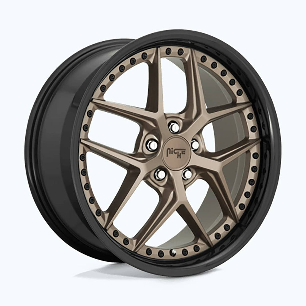 Niche M227 Vice Matte Bronze Black Bead Ring 20X10.5 5X114.3 72.56 Center Bore +40MM