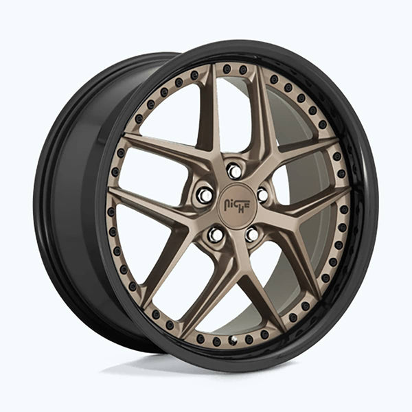 Niche M227 Vice Matte Bronze Black Bead Ring 20X10.5 5X114.3 72.56 Center Bore +40MM