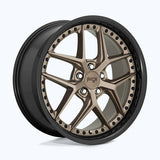 NICHE M227 VICE MATTE BRONZE BLACK BEAD RING 20X9 5X114.3 72.56 CENTER BORE +35MM