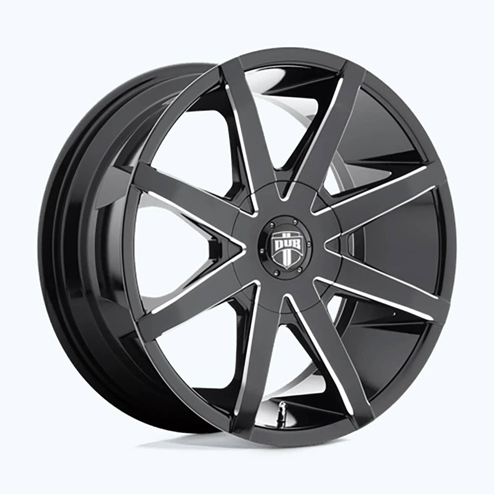Dub Push Gloss Black Milled 22X9.5 6X139.7 106.1 Center Bore +20MM