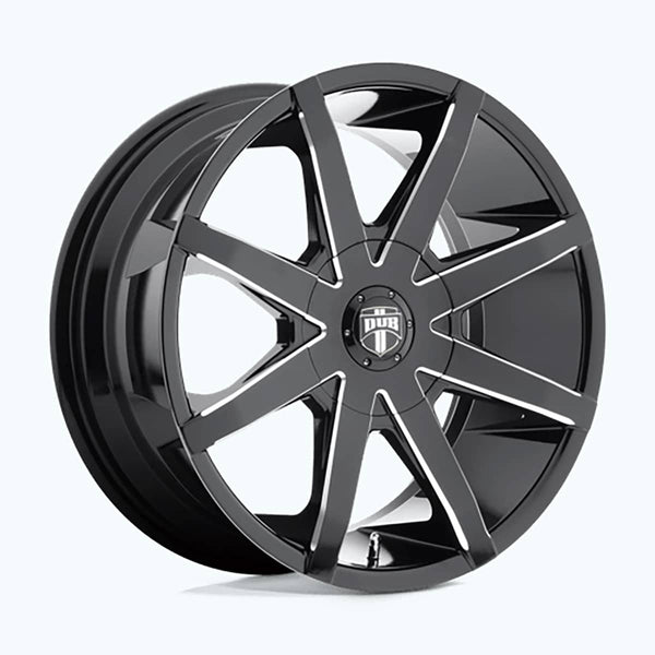 Dub Push Gloss Black Milled 22X9.5 6X139.7 106.1 Center Bore +20MM