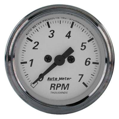 AutoMeter Compte-tours intégré au tableau de bord American Platinum 2-1/16 po 7K tr/min
