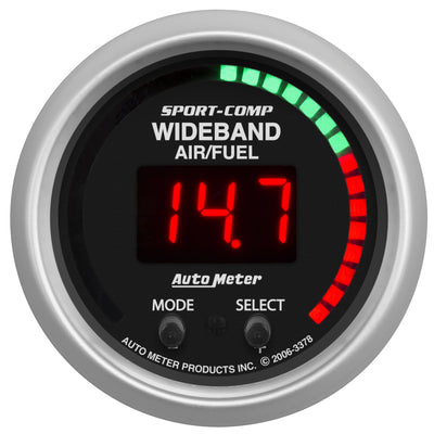 Autometer Jauge air/carburant à large bande Sport-Comp 52mm