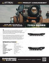 2018-2024 Jeep Wrangler JL Terra Series Rear Bumper