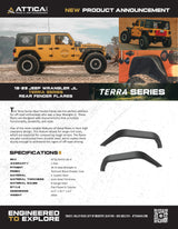 2018-2024 Jeep Wrangler JL Terra Series Rear Fender Flares