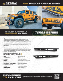 Attica 4x4 2020-2024 Jeep Gladiator JT Terra Series Side Step