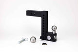 Weigh Safe Aero Hitch 8In Drop Hitch With 2In Shank (12.5K Gross Tongue Weight Rating)Stainless Steel