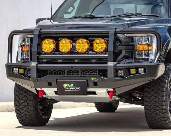 Ironman 4x4 - Apex Triple Hoop Front Bumper - 20W Flood Clear Lights for Ford F-150 (2021+) - BBP109AK-NBF