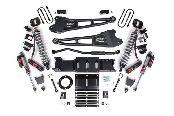 Kit de suspension surélevée avec bras de suspension de 3 po pour Ram 3500 4RM 2019-2024, arrière de 2 po, bloc sans surcharge, diesel 8 boulons - Amortisseurs avant 2.5 PES C/O, butées de suspension avant 2.0, amortisseurs arrière 2.5 PES