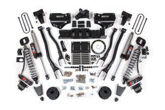 Kit de suspension surélevée 4-Link 6 po pour Ram 3500 4wd 2019-2024, arrière 5 po, bloc sans surcharge, diesel 6 boulons - 2.5 PES C/O avant, 2.5 PES arrière