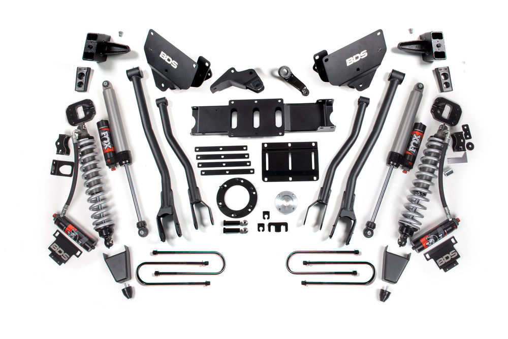 Kit de suspension rehausse 4-Link 6 po pour Ram 3500 4x4 2013-2018, arrière 4 po, bloc, diesel 8 boulons - 2.5 PES C/O avant, 2.0 butée avant, 2.5 PES arrière