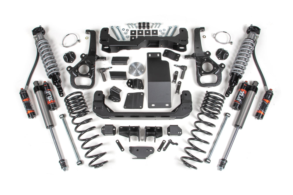 Kit de suspension relevée 6 pouces pour Ram 1500 4WD 2025 – Ressort hélicoïdal arrière 5 pouces – Gros alésage – Amortisseurs avant 2.5 PES C/O, arrière 2.0