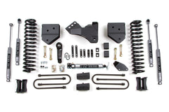 Kit de surélévation BDS, ressorts hélicoïdaux à gaz 4 po (Ford F250/F350 Super Duty 08-10)