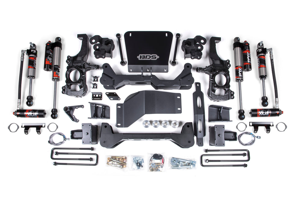 Système de levage BDS 6,5 pouces avec bloc de levage arrière 6 pouces sans lames de renfort 2.5 PES DSC (Chevy/GMC 2500/3500 4RM 20-24)