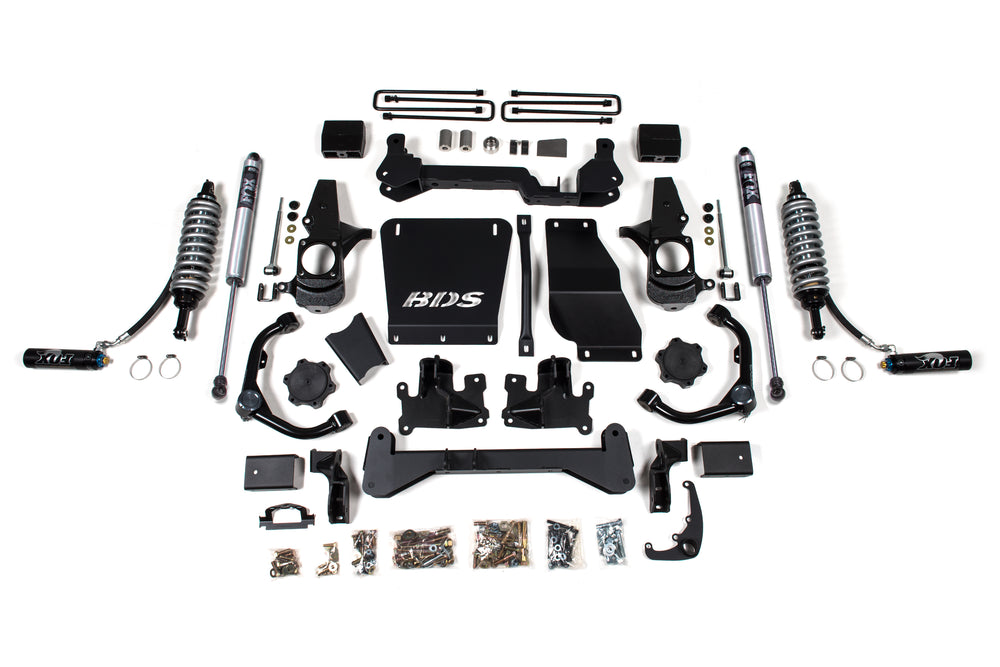 Kit de suspension BDS 6,5 po avec kit de rehausse arrière et amortisseurs 2,5 po (GMC/Chevrolet Sierra/Silverado 2500/3500 HD 01-10)