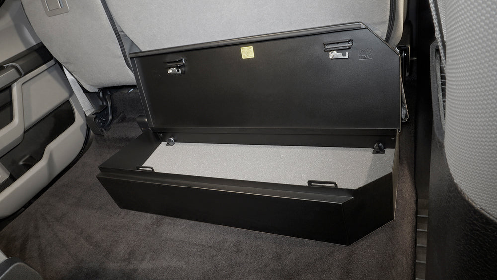 Tuffy Security Products Rear 60%Underseat Lockbox - '15-26 F-150 - '17-26 F-260/350/450 Super Duty - w/ Crew Cab (Black) (34401A)