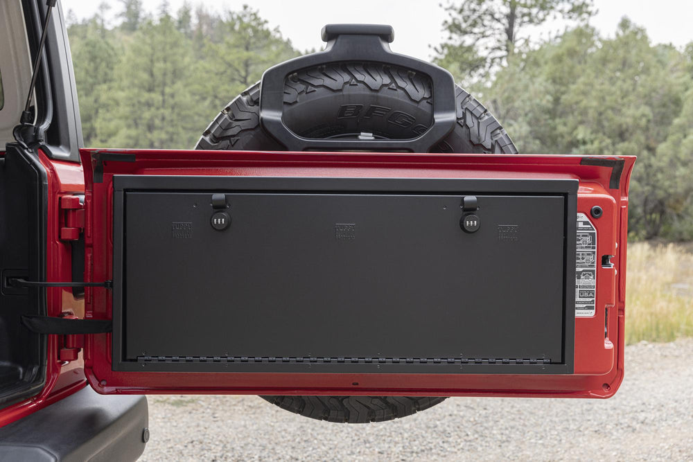 Tuffy Security Products Tailgate Lockbox - '18-26 Wrangler JL (Standard Panel - Black) — 8" (TFY349-01-A)