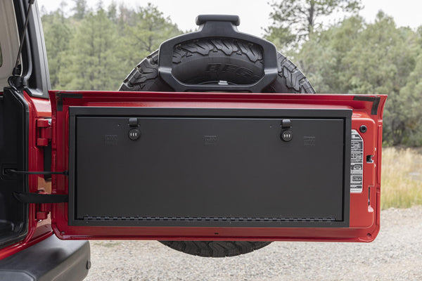 Tuffy Security Products Tailgate Lockbox - '18-26 Wrangler JL (Standard Panel - Black) — 8" (TFY349-01-A)