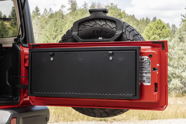 Tuffy Security Products Tailgate Lockbox - '18-26 Wrangler JL (Standard Panel - Black) — 8" (TFY349-01)