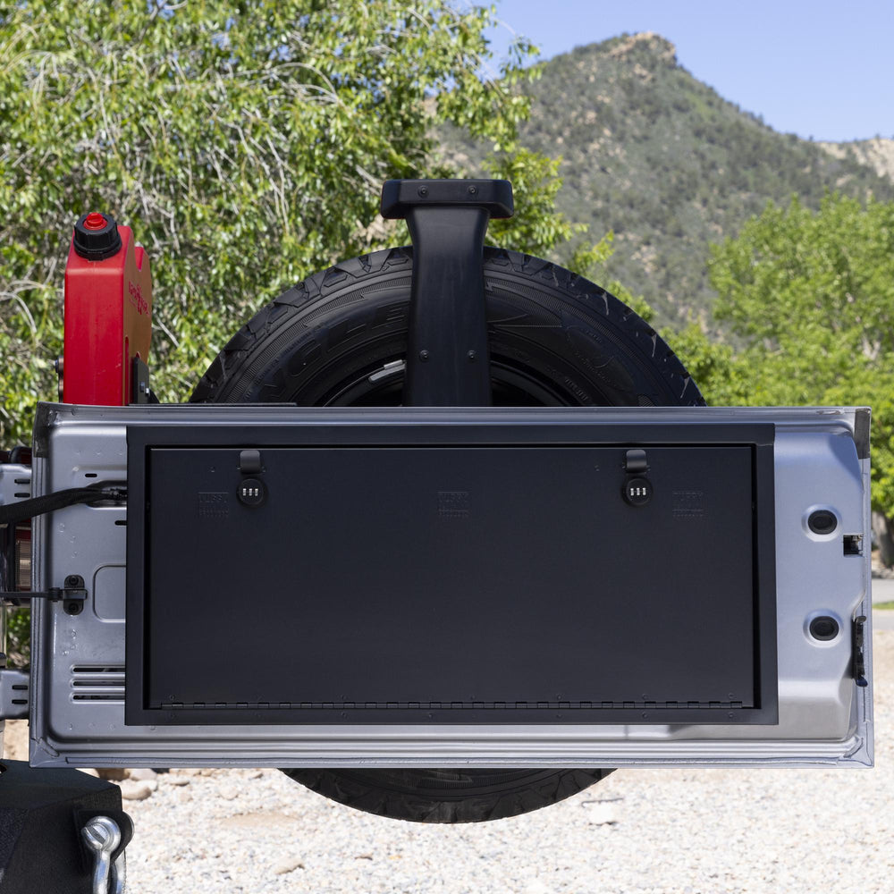 Tuffy Security Products Tailgate Lockbox - '07-18 Wrangker JK (Standard Panel - Black) — 8" (TFY359-01-A)