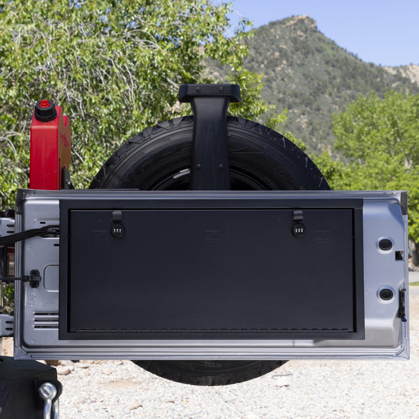 Tuffy Security Products Tailgate Lockbox - '07-18 Wrangker JK (Standard Panel - Black) — 8" (TFY359-01-A)