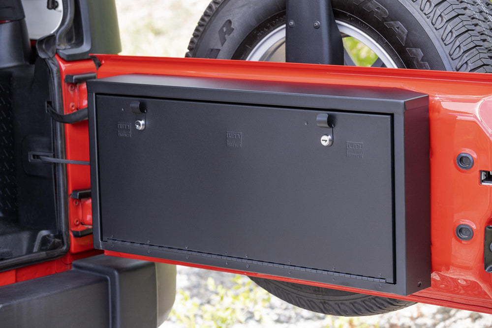 Tuffy Security Products Tailgate Lockbox - '07-18 Wrangker JK (Standard Panel - Black) — 8" (TFY359-01)