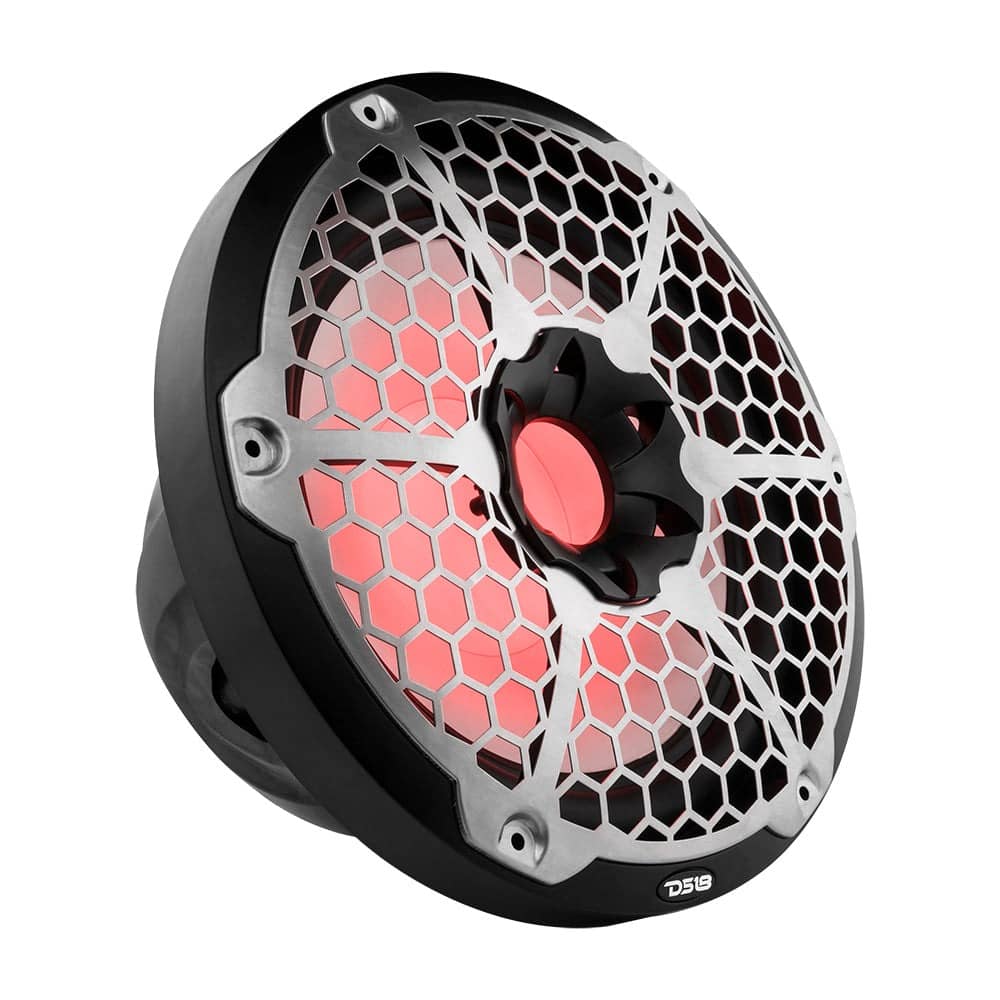 DS18 12"BLACK Marine Subwoofer with LED RGB Lights 350 Watts Rms Svc 4 Ohm