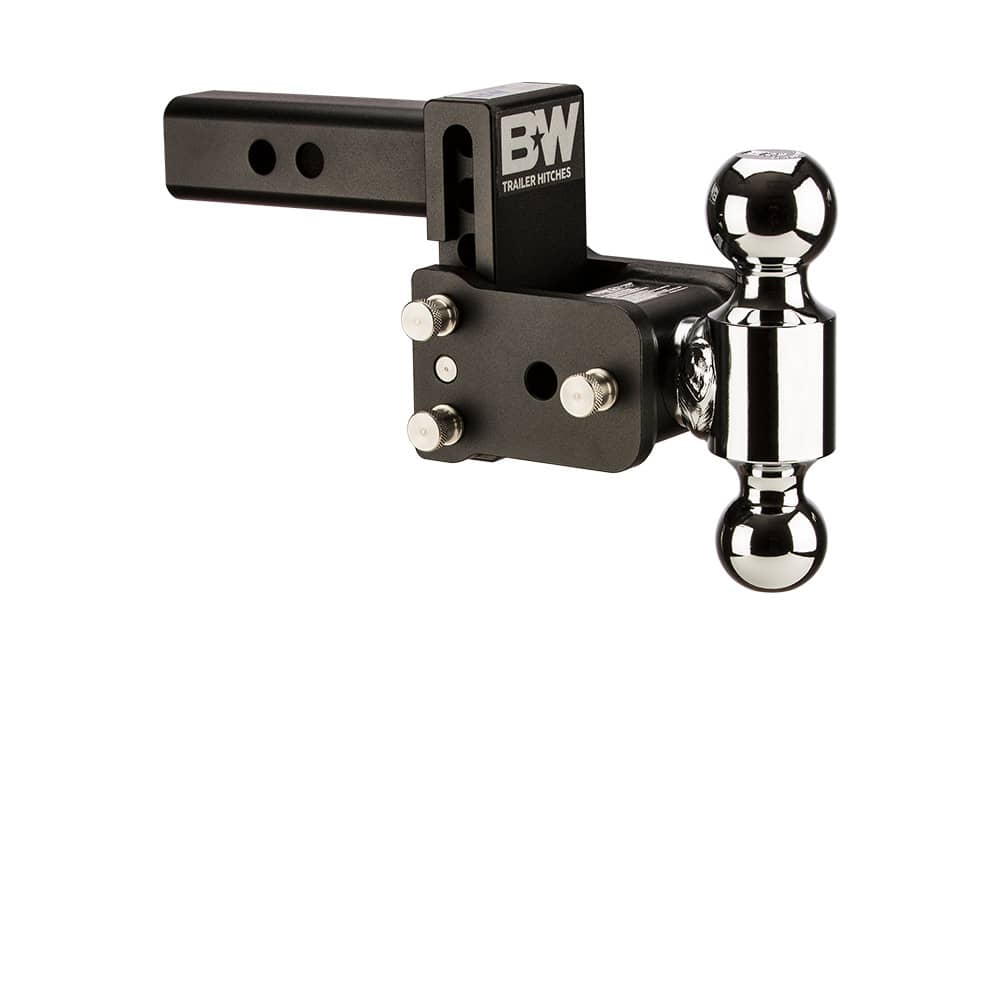 Adjustable Ball Mount B&W Tow & Stow Ball Mount with Ball 2-INCH 3-INCH Drop 3-1/2 Inch Rise W/2-5/16" & 2" Balls