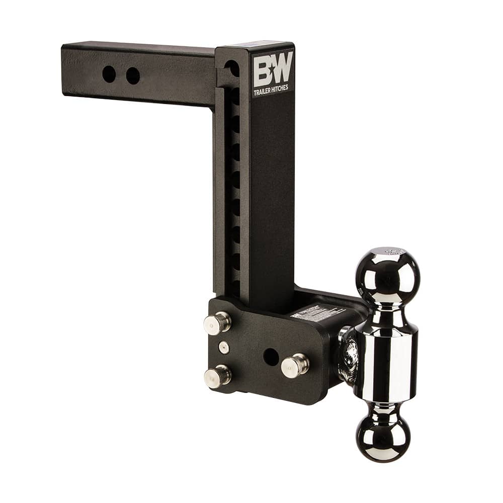 Adjustable Ball Mount B&W Tow & Stow Ball Mount with Ball 2-INCH 9-INCH Drop 9-1/2 Inch Rise W/2-5/16" & 2" Balls
