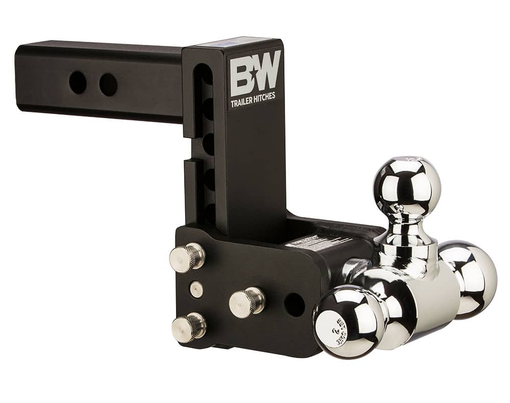 Adjustable Ball Mount B&W Tow & Stow Ball Mount with Ball 2-INCH 5-INCH Drop 5-1/2 Inch Rise with 2-5/16" 2" & 1-7/8" Balls