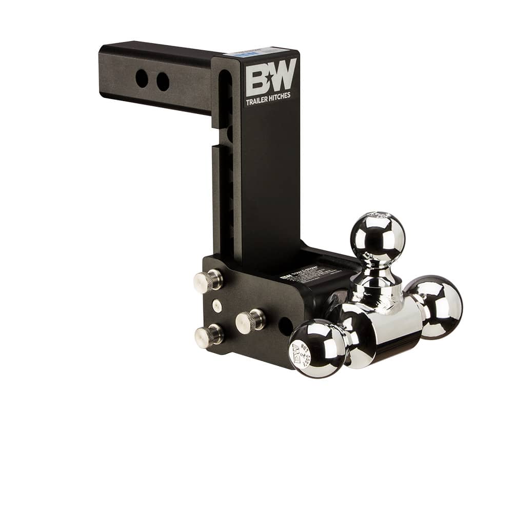 Adjustable Ball Mount B&W Tow & Stow Ball Mount with Ball 2-INCH 7-INCH Drop 7-1/2 Inch Rise with 2-5/16" 2" & 1-7/8" Balls