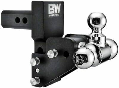 Adjustable Ball Mount B&W Tow & Stow Ball Mount with Ball 1-1/2"-2-1/2" Drop 2-1/2"-3-1/2" Rise Tri-Ball 1-7/8" / 2" / 2-5/16" Balls
