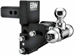 Adjustable Ball Mount B&W Tow & Stow Ball Mount with Ball 1-1/2"-2-1/2" Drop 2-1/2"-3-1/2" Rise Tri-Ball 1-7/8" / 2" / 2-5/16" Balls