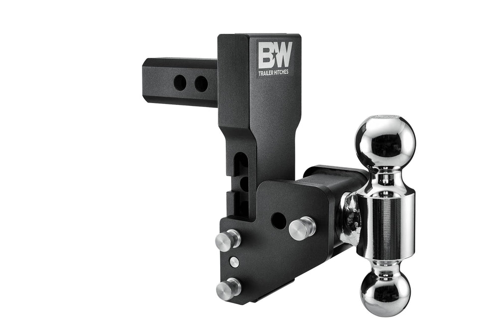 Adjustable Ball Mount B&W Tow & Stow Ball Mount with Ball 5" Drop 6" Rise Dual Ball 2" / 2-5/16" Balls
