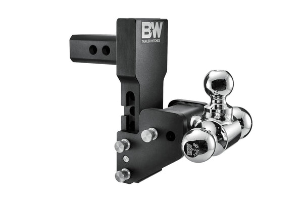 B&W Adjustable Ball Mount, Tow & Stow, 5 in. Drop, 6 in. Rise, Tri-Ball, 1-7/8 in. / 2 in. / 2-5/16 in. Balls (TS10066BMP)