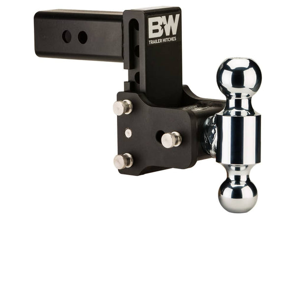 B&W Adjustable Ball Mount, Tow & Stow, 2-1/2 in. Shank, 5 in. Drop, 4-1/2 in. Rise, with 2-5/16 in. & 2 in. Balls (TS20037B)