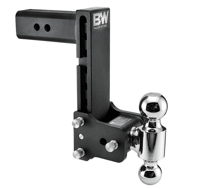 Adjustable Ball Mount B&W Tow & Stow Ball Mount with Ball 2-1/2 Inch Shank 8-1/2 Inch Drop 9-INCH Rise W/2-5/16" & 2" Balls